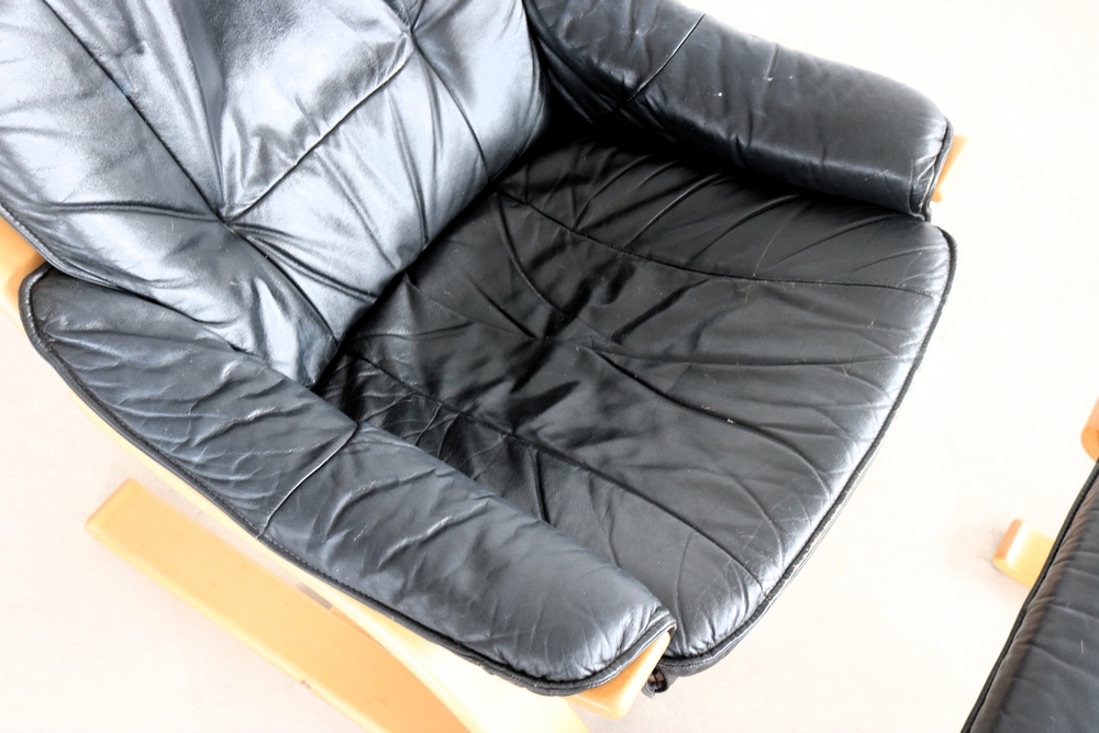 Vintage Fauteuil Met Hocker | Easy Chair | Jaren 70 | Zweeds image 9