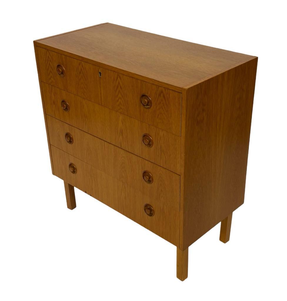 Vintage Ladekast Kastje Jaren 60 Teak Fineer Commode Design image 9