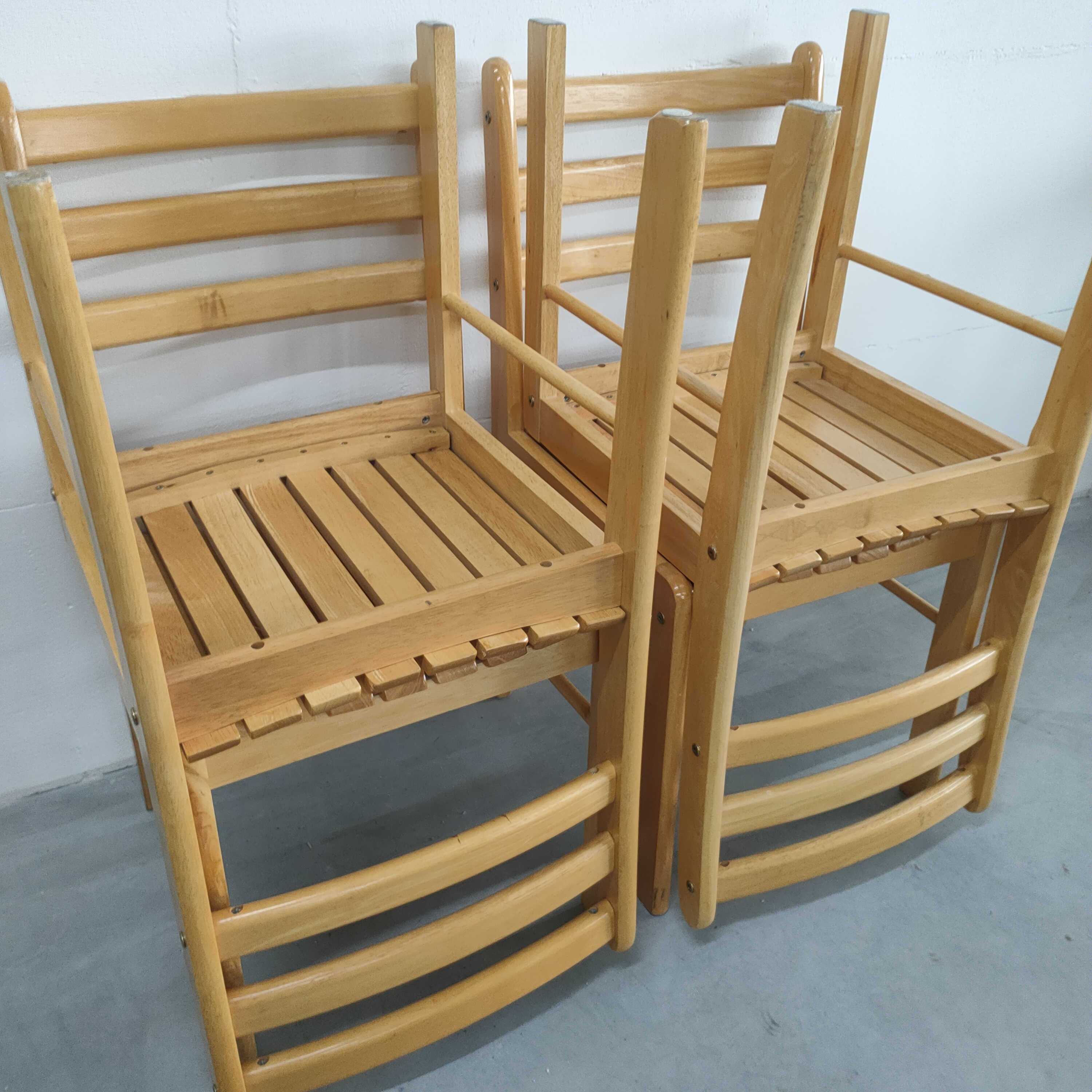 Set (van 4) Scandinavische Beukenhouten Eetkamerstoelen image 13