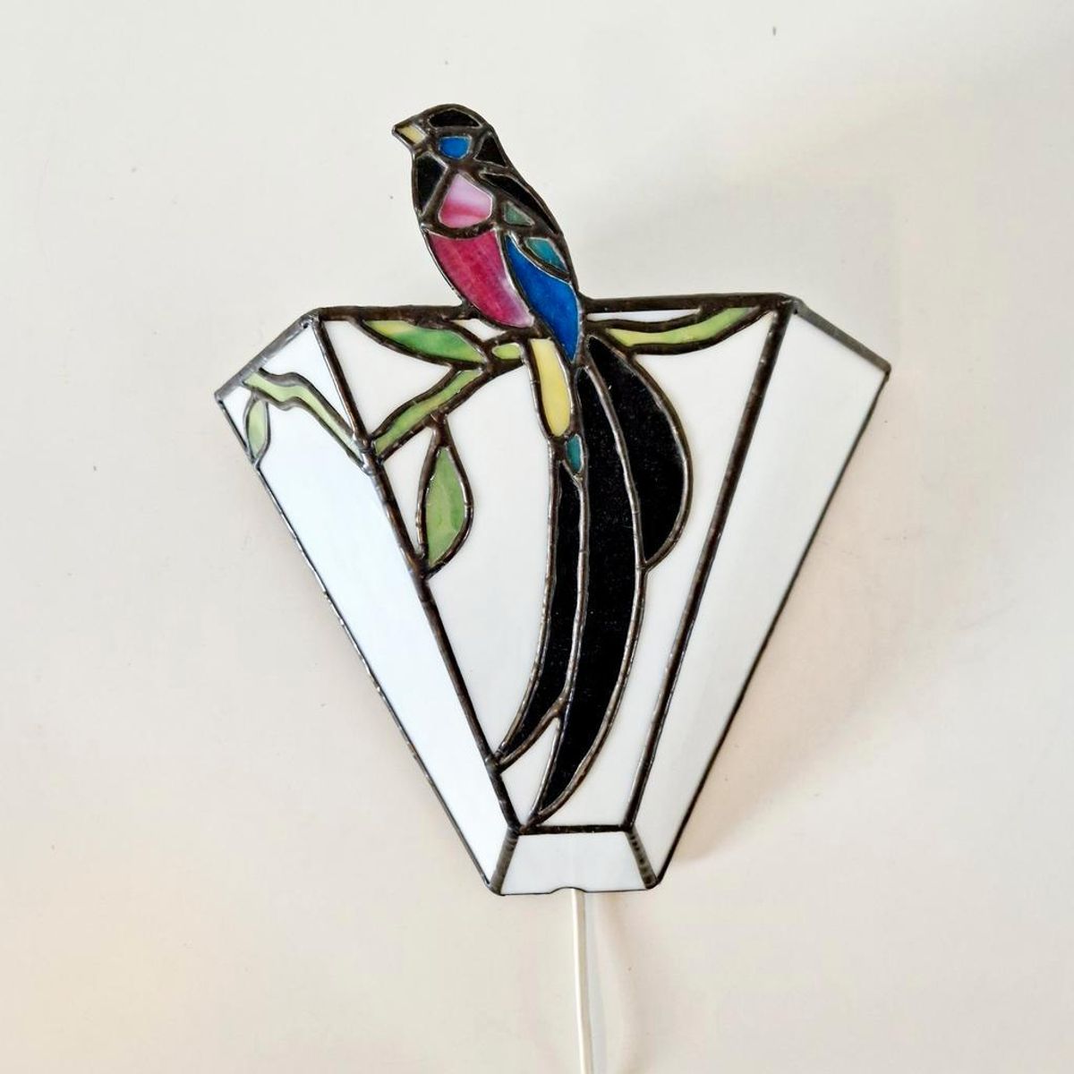 Vintage Wandlamp Glas In Lood / Tiffany Stijl image 7
