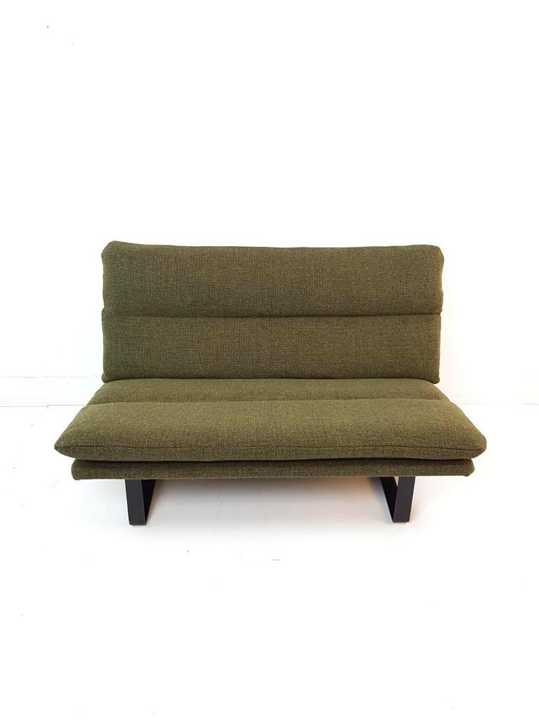 Vintage Artifort Kho Liang Le Tweezits Bankje Groen Wol image 2