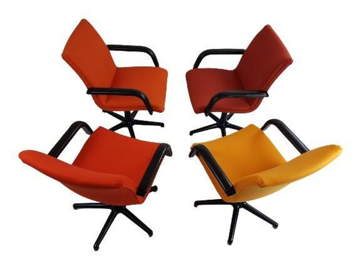 Artifort Bureaustoelen Oranje Setprijs Ploegstof image 11