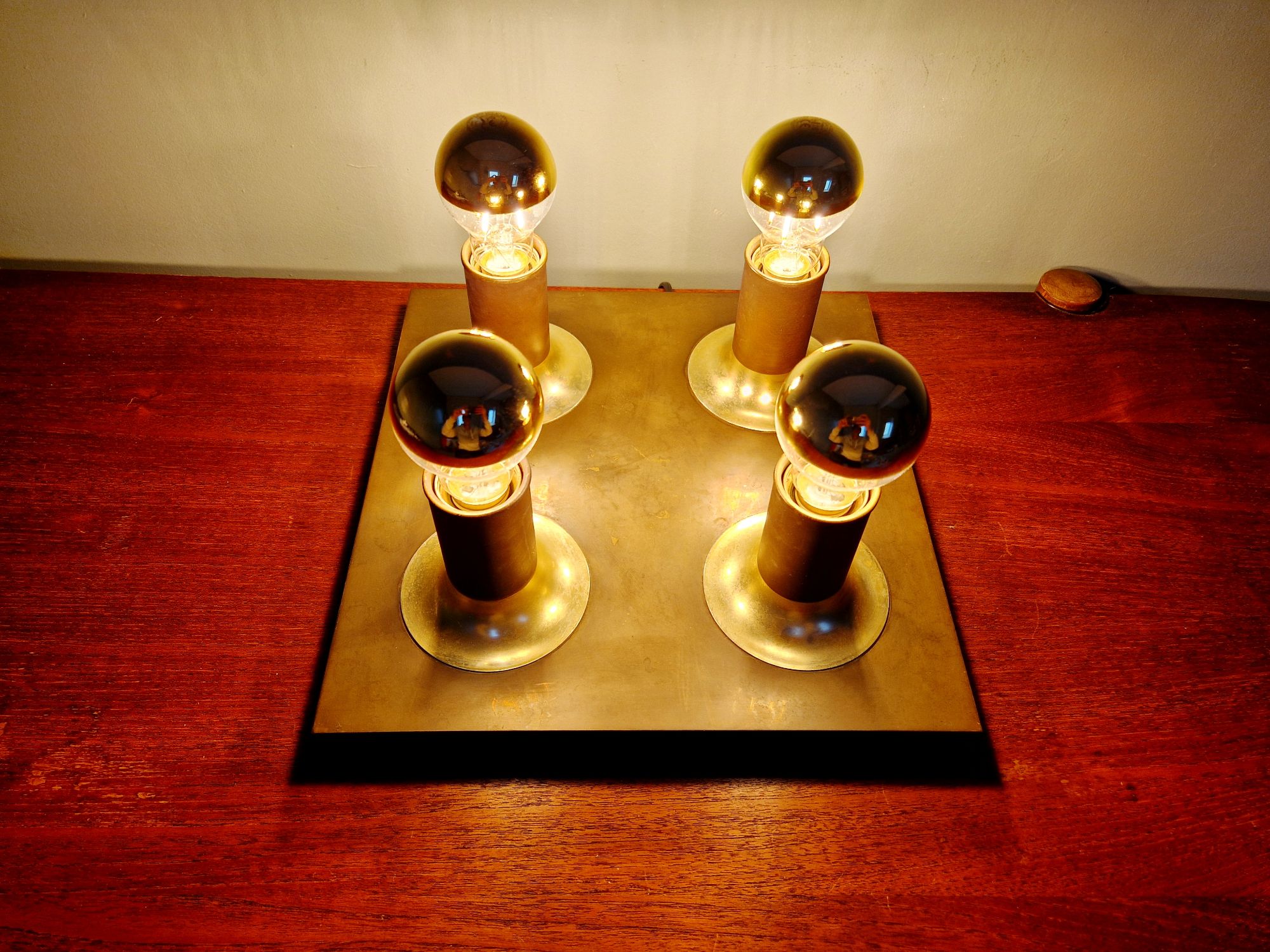 Koperen Plafondlamp, Space Age, Cosack Leuchten, 1970 image 9