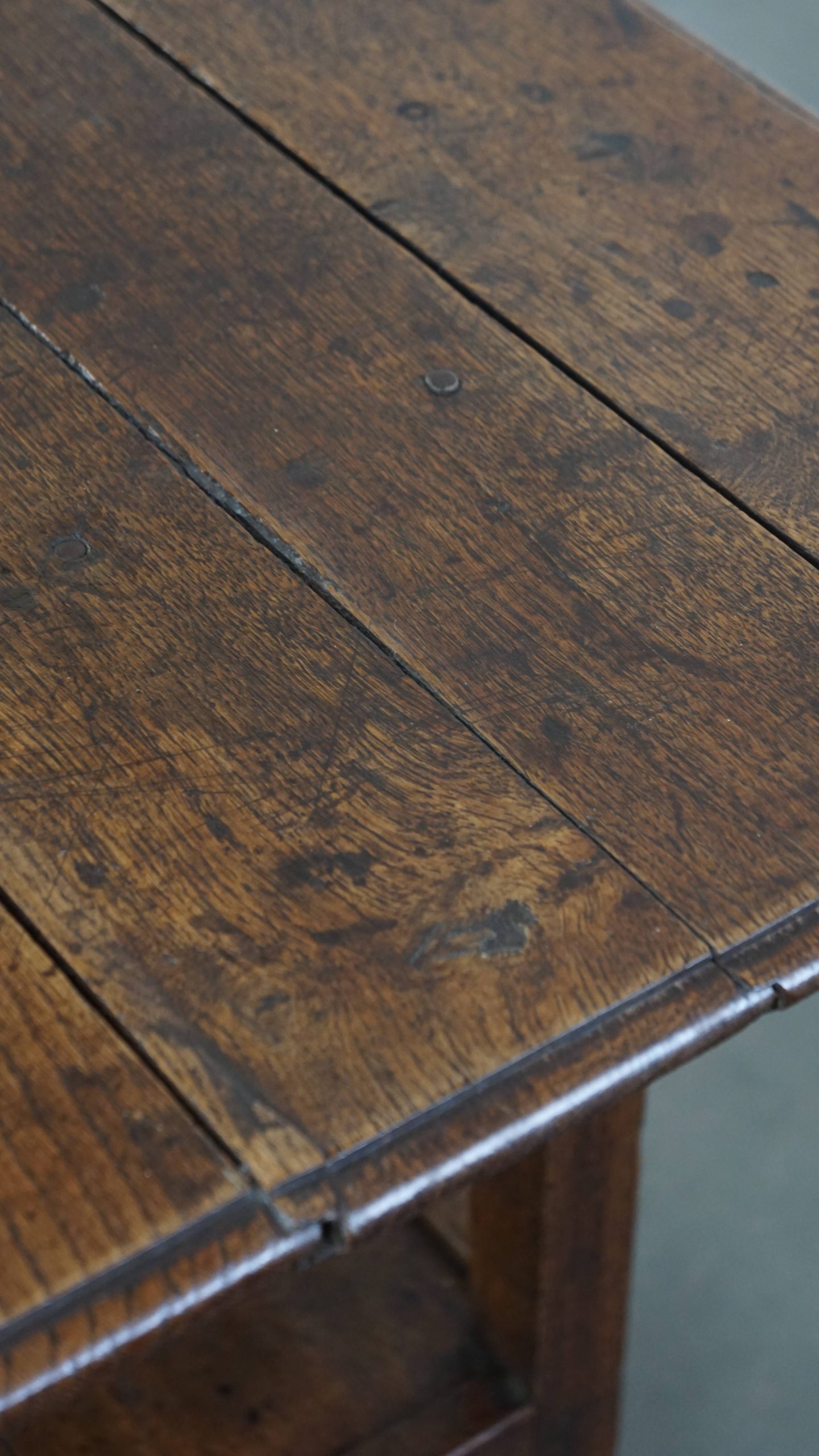 Zeldzame En Originele Antieke Engelse Eikenhouten Bijzettafel/ Center Table Uit Eind 18e Eeuw image 10