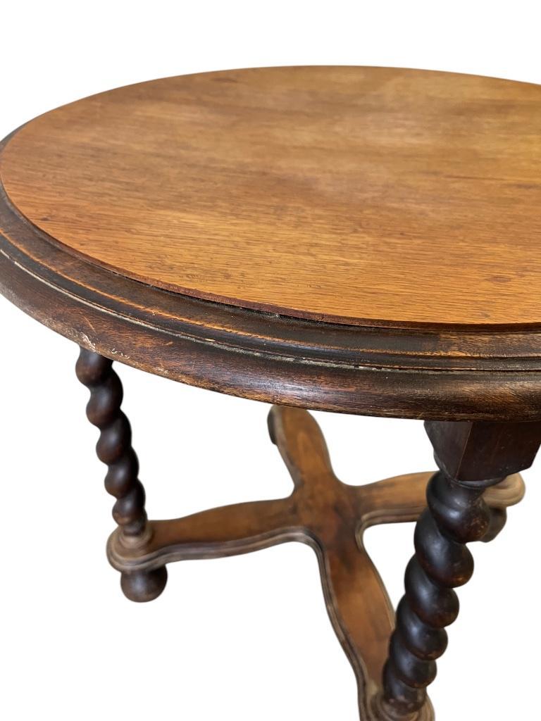 Vintage Houten Pied De Stal / Bijzettafel / Plantentafel image 13