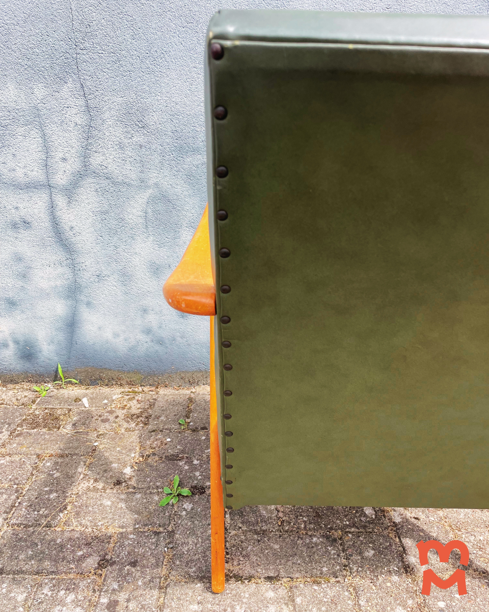 Vintage Jaren 60 Groene Deense Fauteuil image 6