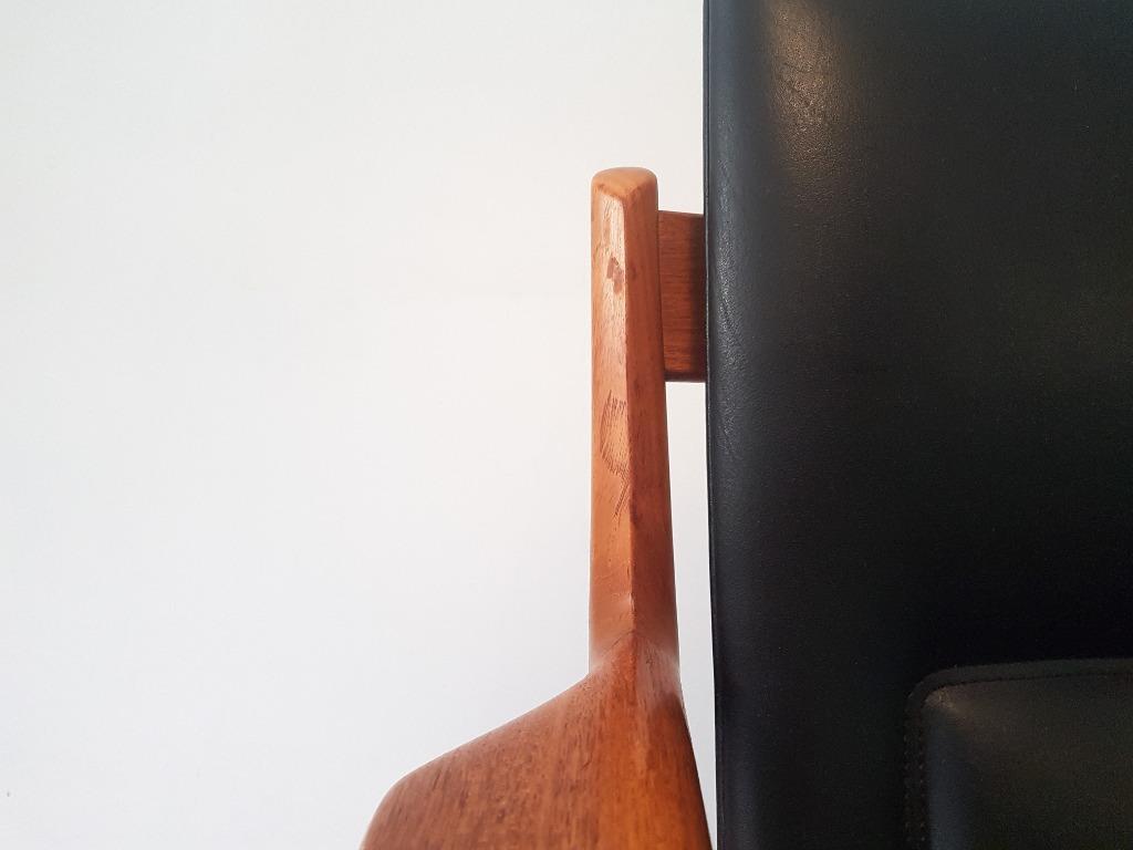 Vintage Arne Vodder 341 Fauteuil In Teak En Leer image 10