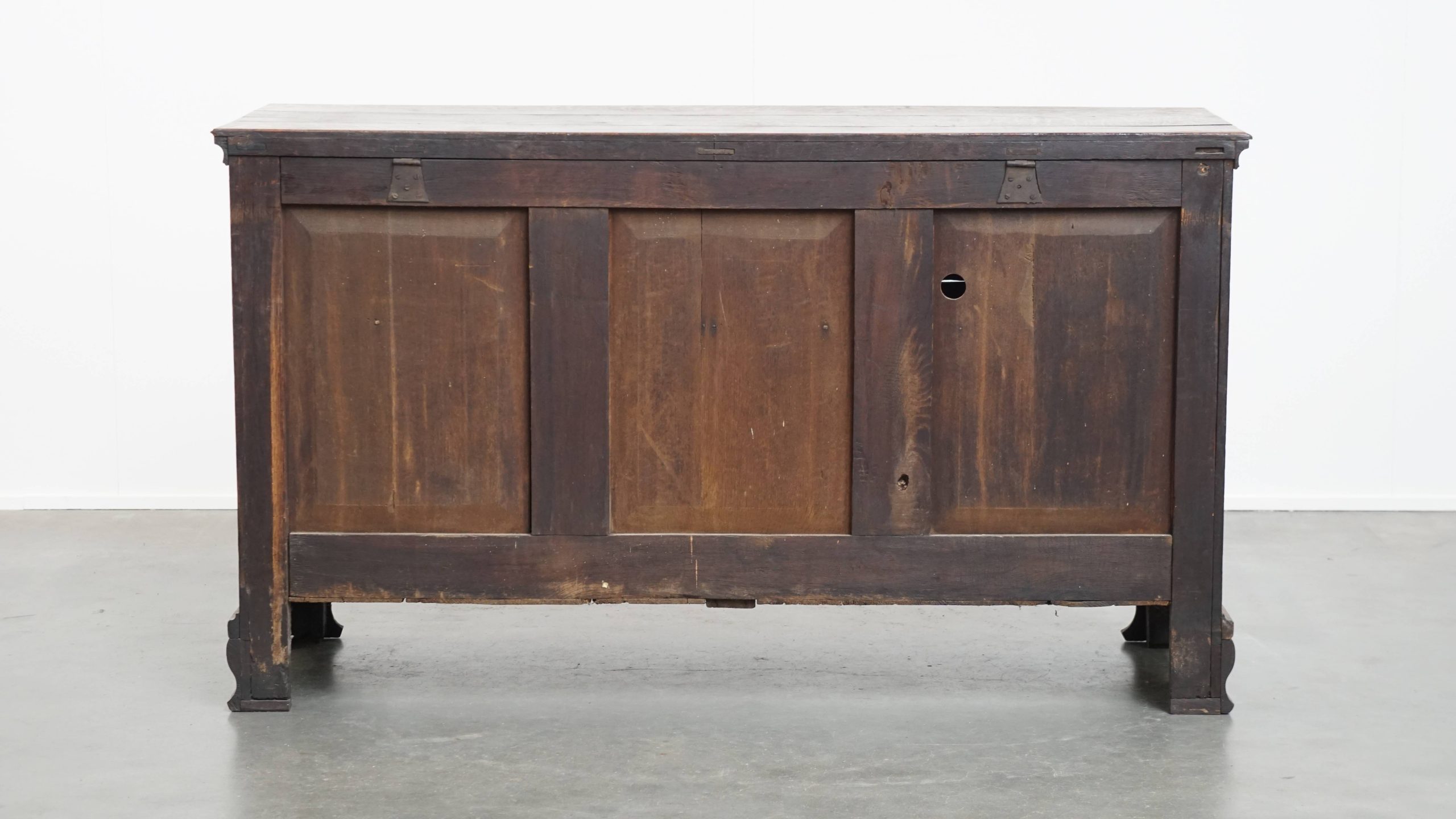 Waanzinnige, Karaktervolle Antieke 18e Eeuwse Engelse Dressoir/ Mule Chest image 11