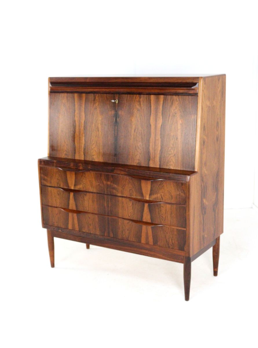 Erling Torvits Voor Klim Møbelfabrik Palissander Secretaire Bureau Kast Vintage Deens image 10