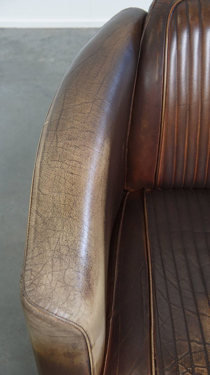 Unieke En Tijdloze, Exclusieve Rundleren Delta Chesterfield Aviator Fauteuil Met Een Mooie Kleure image 7