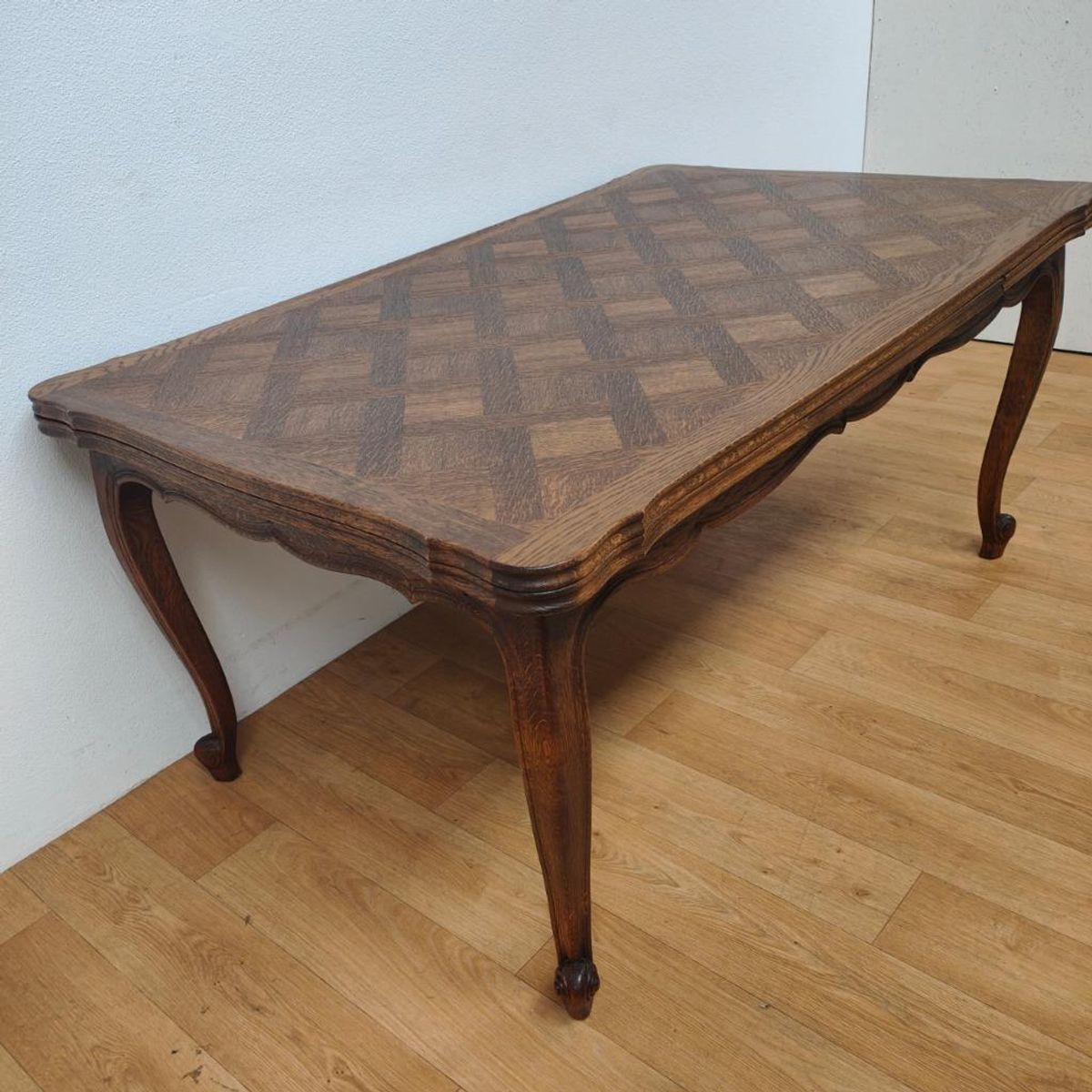 Vintage Antieke Houten Eettafel Eetkamertafel Tafel Uitschuifbaar 701 image 6