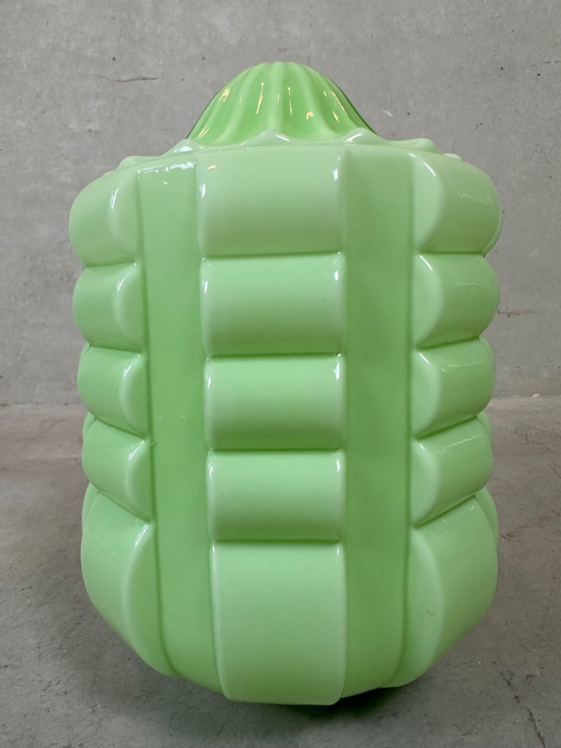 Art Deco Hanglamp ‘skyscraper’ – Opaline Groen image 9