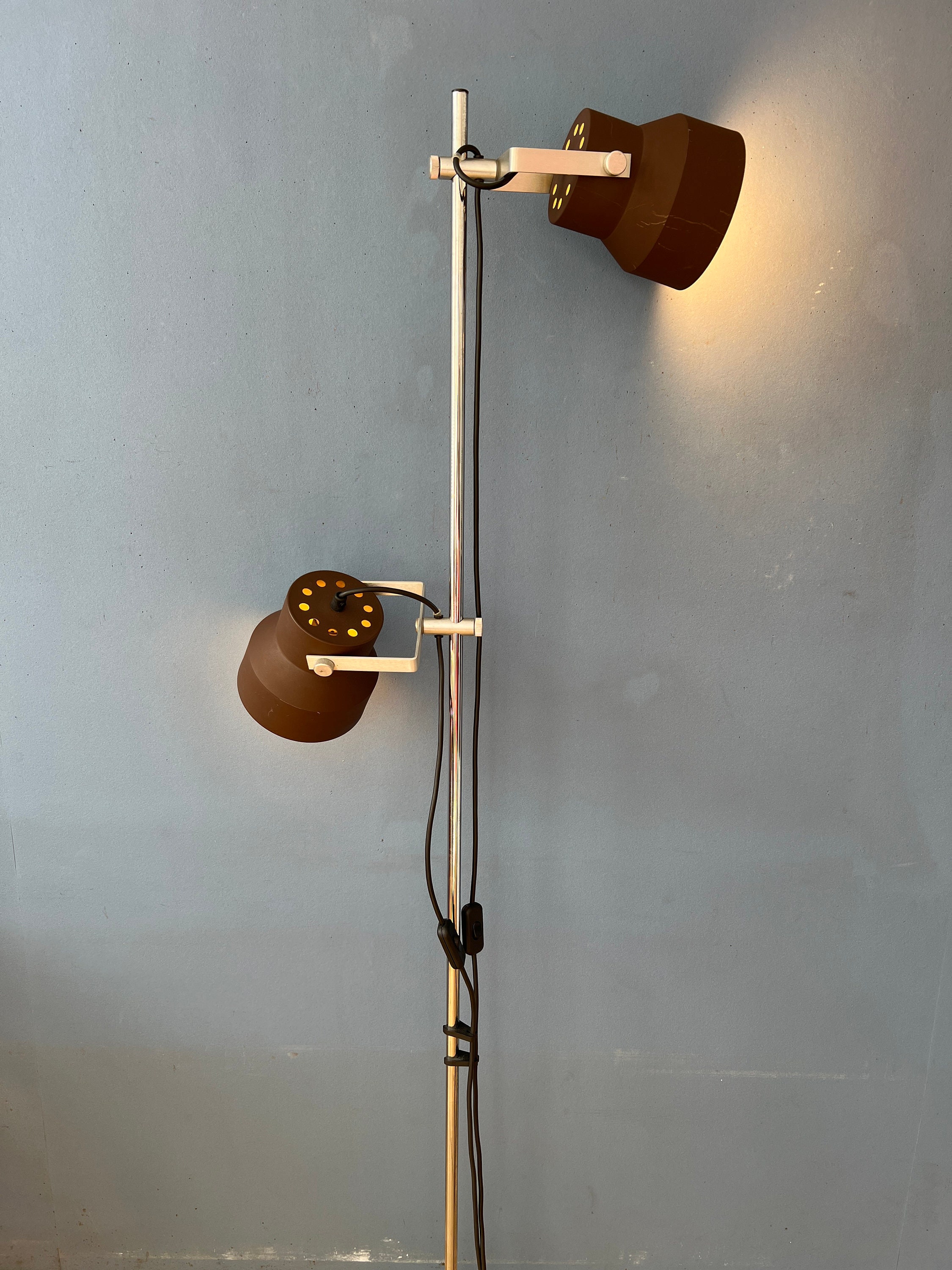Bruine Anvia Mid Century Space Age Vloerlamp image 2