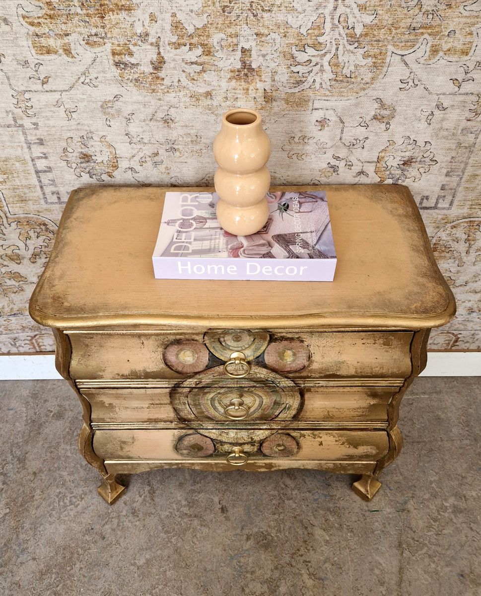 Vintage Look Ladekastje Met Drie Lades image 3