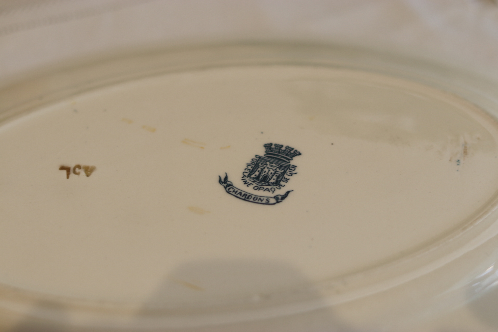 Ovale Schaal, Ironstone, Gien, Chardons Model image 3