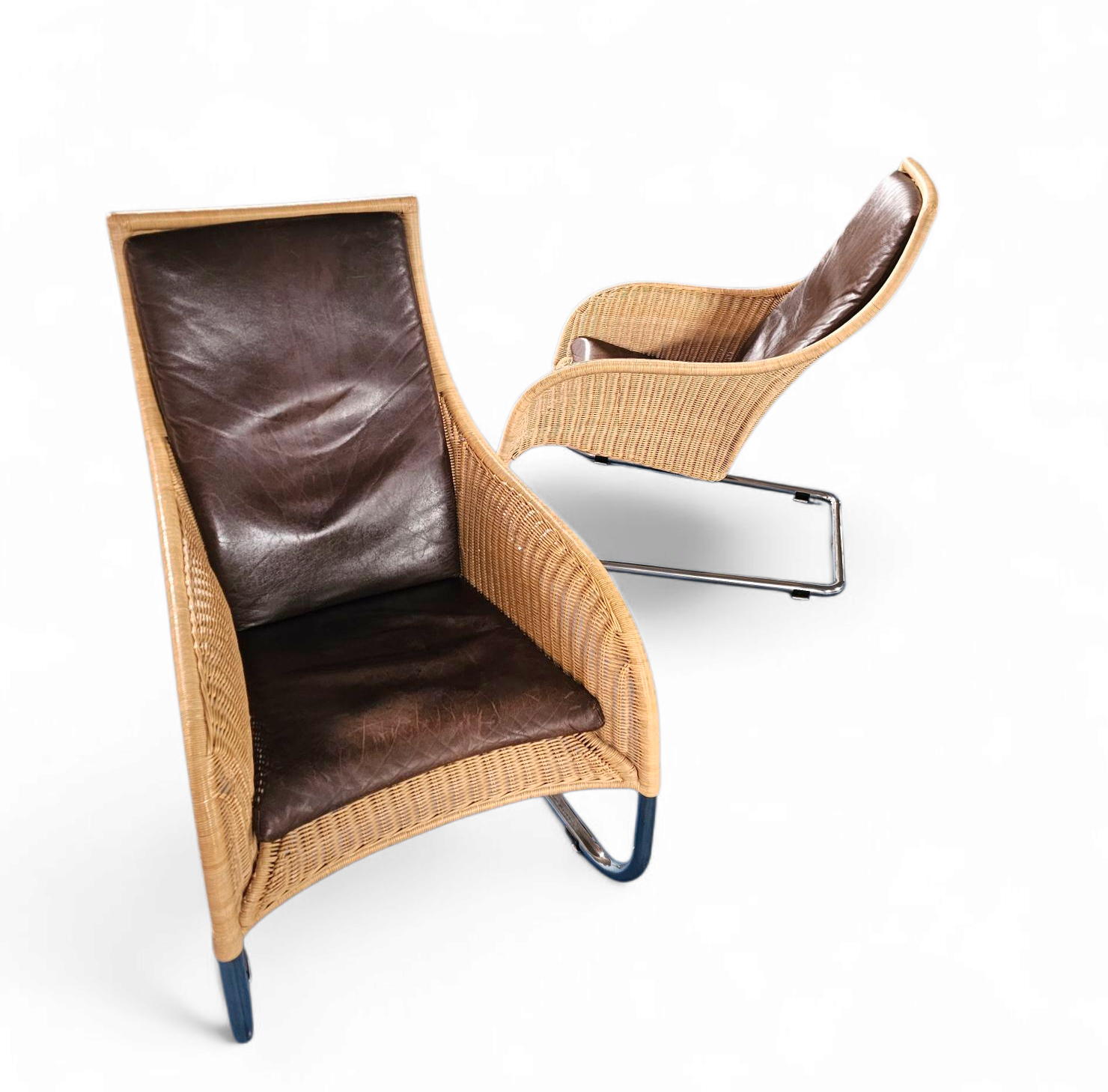 2 X Weighty Rattan Lounge Chair 1990s image 10