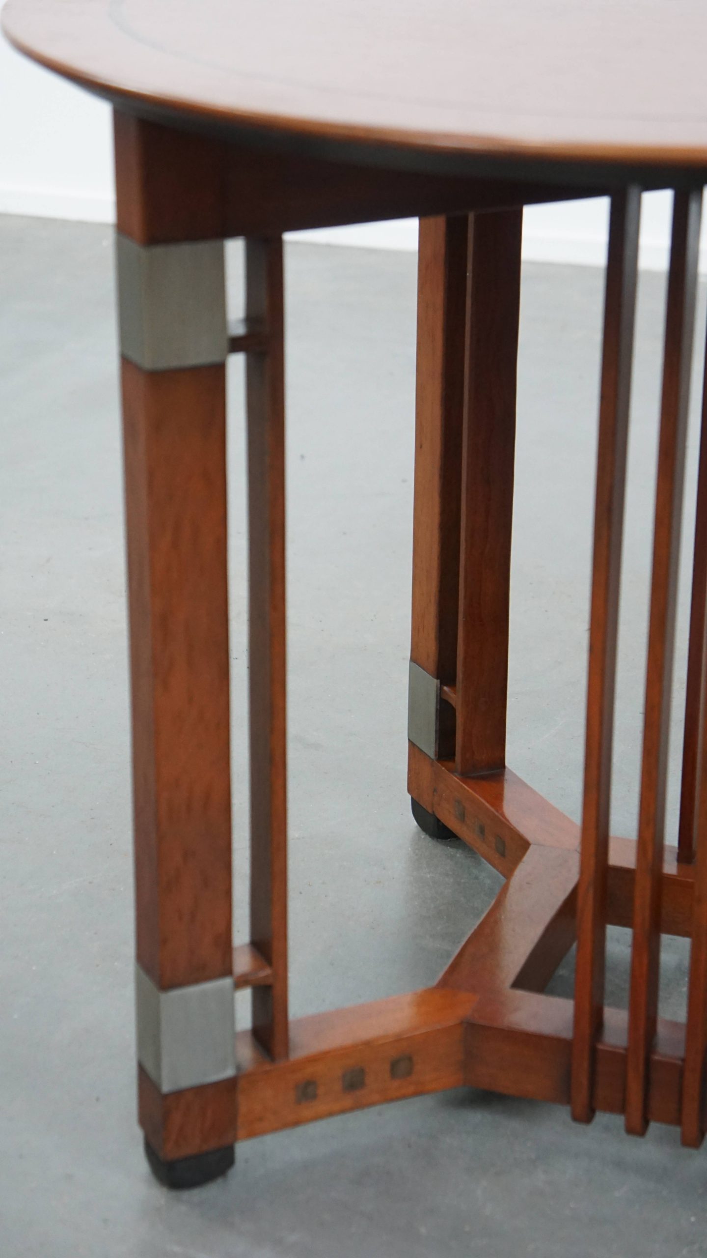 Mooie En In Goede Staat Verkerende Ronde Art Deco Schuitema Design Bijzet/ Salontafel image 5