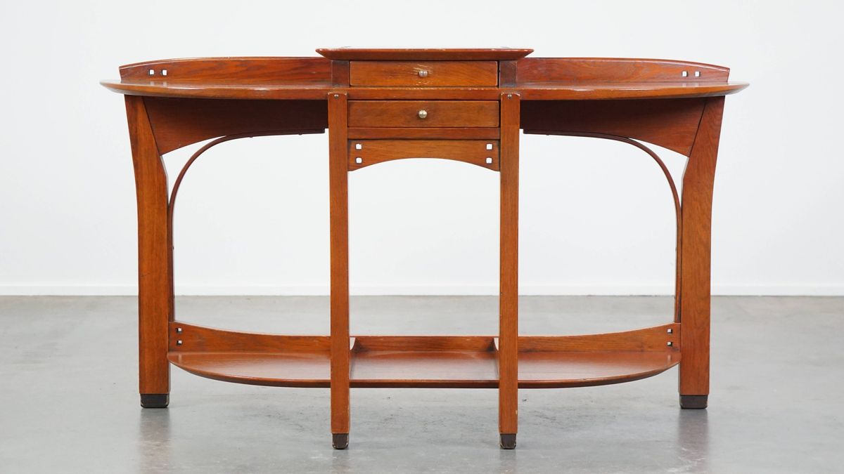 Jugendstil, Art Nouveau Gangkastje/ Side Table Van Schuitema image 5