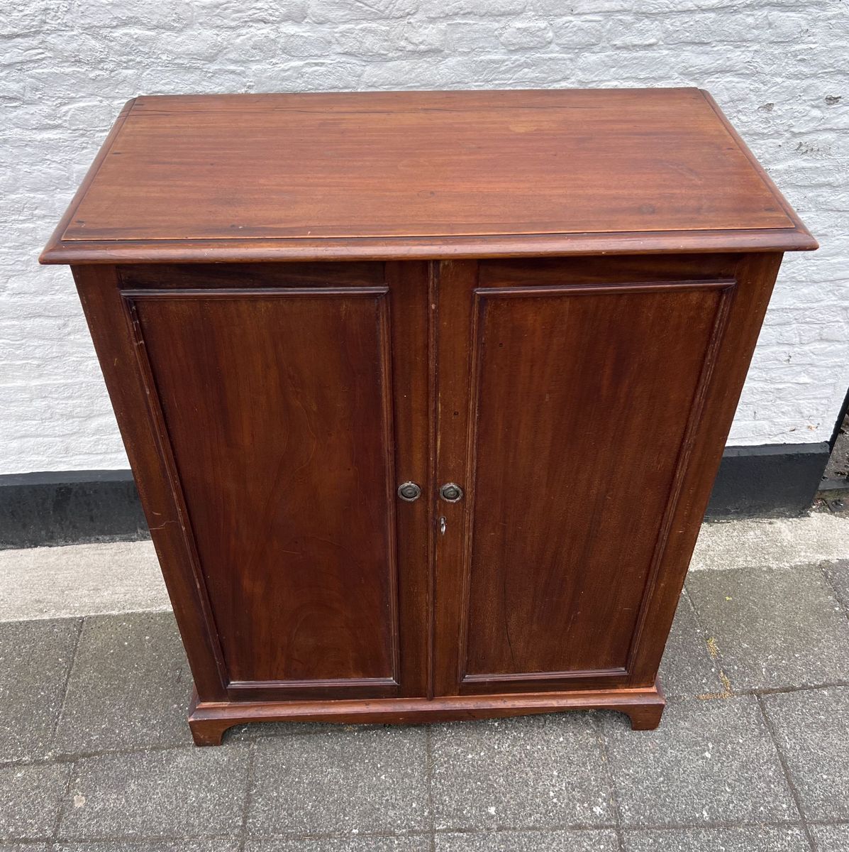 Engels Mahonie Tweedeurs Kastje Met 5 Vaste Plankjes, 81 Cm Breed, 97 Cm Hoog image 2