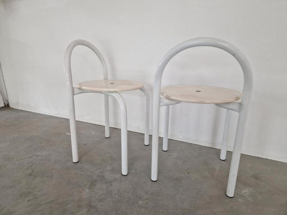 Postmoderne Italiaanse Design Stoelen Vintage Memphis. image 4
