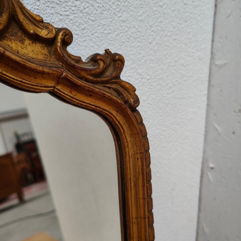 Vintage Goudkleurige Hollywood Regency Barok Rococo Spiegel Kuifspiegel 5 image 12
