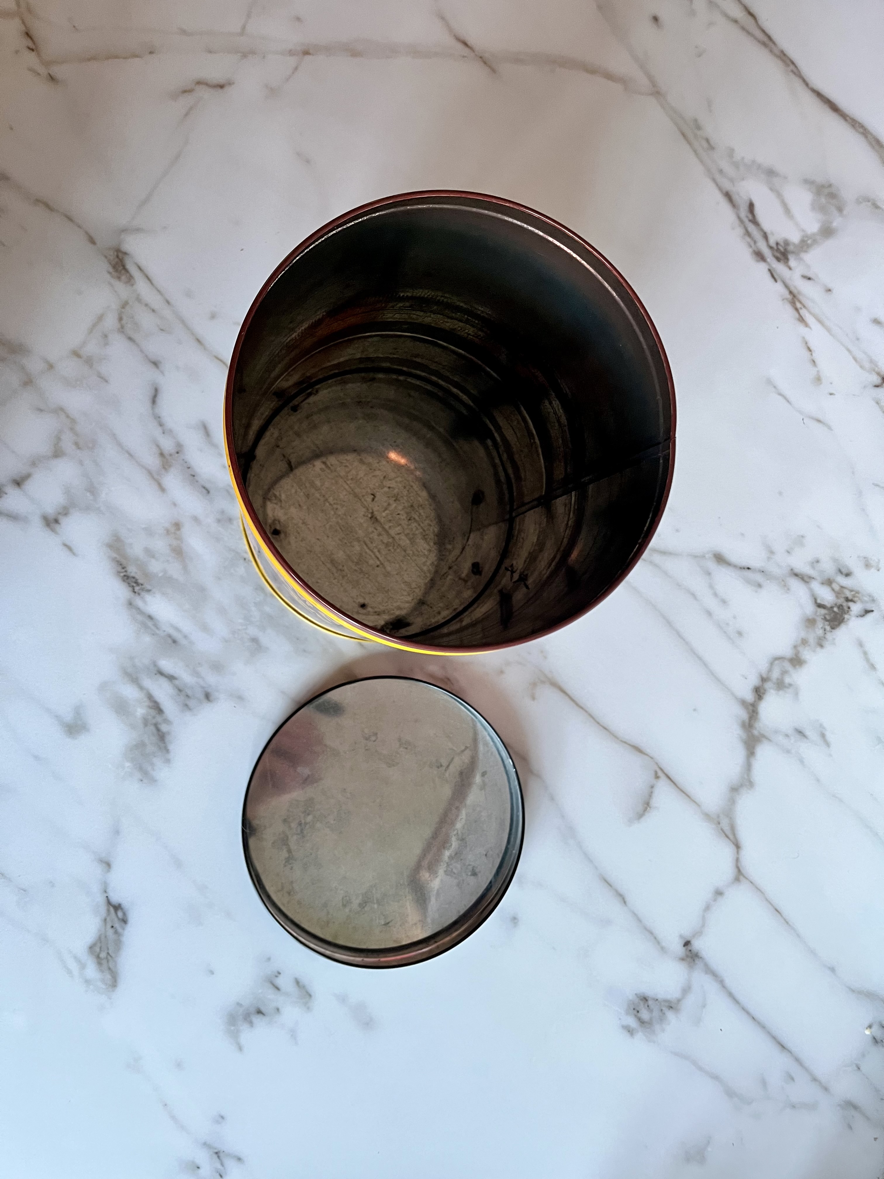 Groot Vintage Bewaar Blik Met Uilenmotief image 6