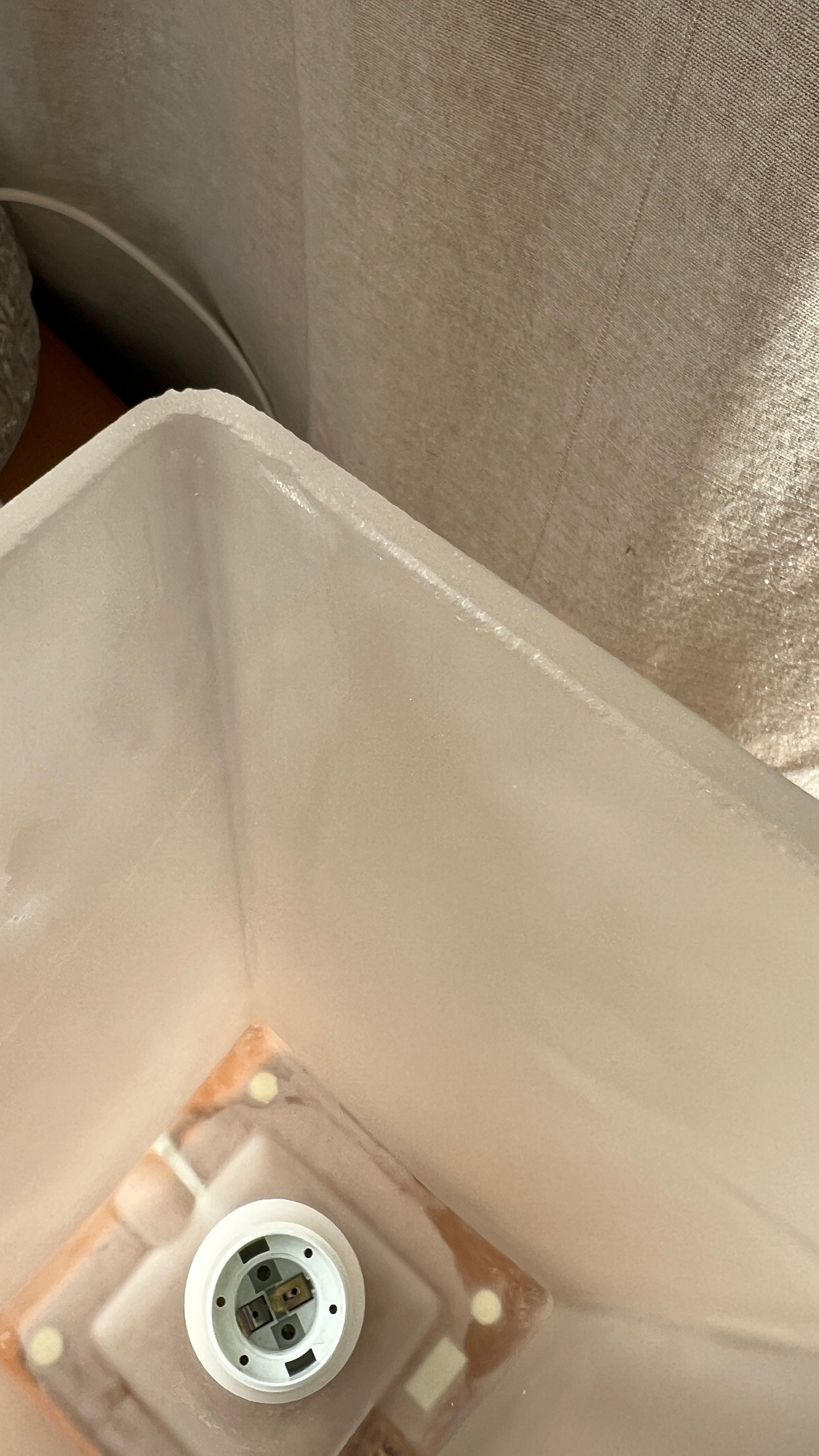 Grote Xl Vintage Frosted IKEA Tafel Lamp B0424 Grönö image 5