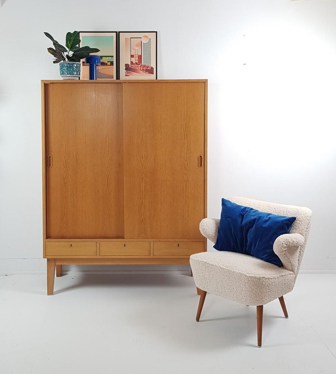 Vintage Deense Wandkast Eiken | Laden | Kast image 5