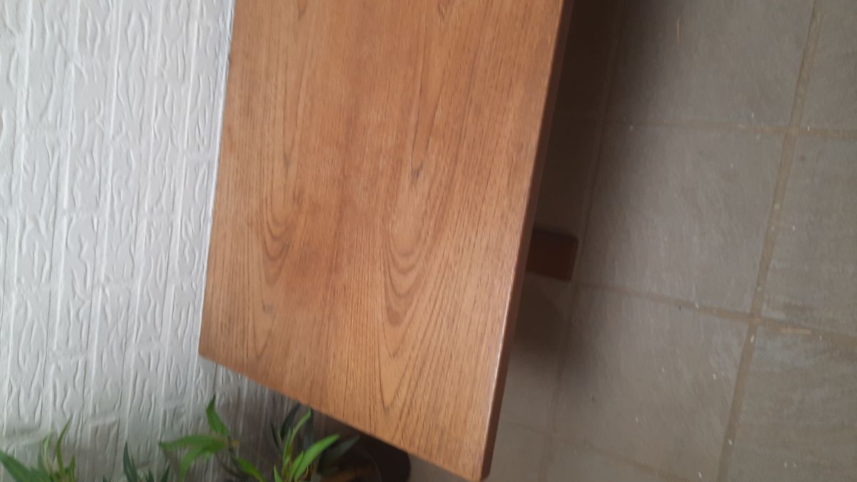 Vintage Fristho Salontafel Eiken Teak Chrome image 2