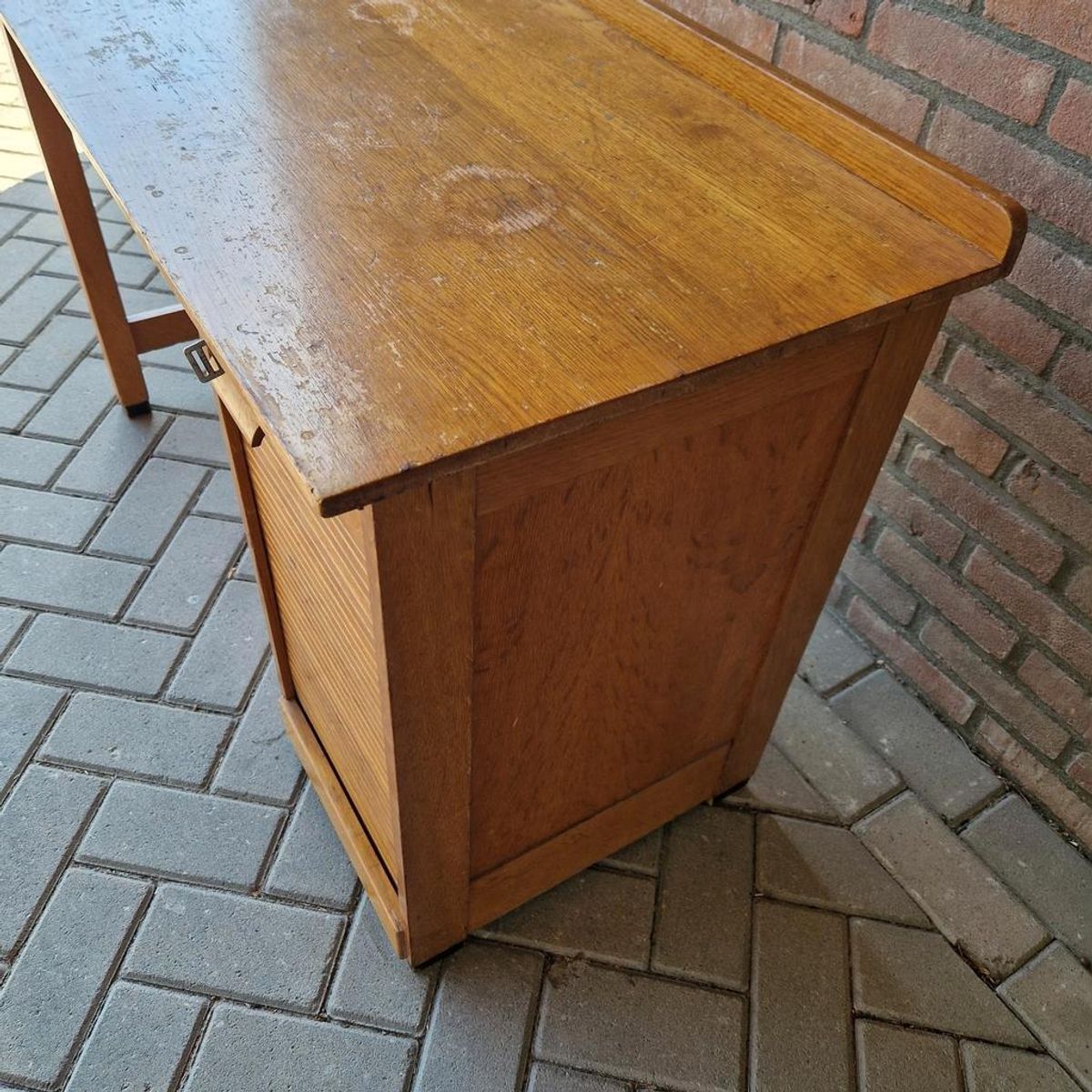 Antiek Artdeco Bureau Beuken Bureau Vintage image 15