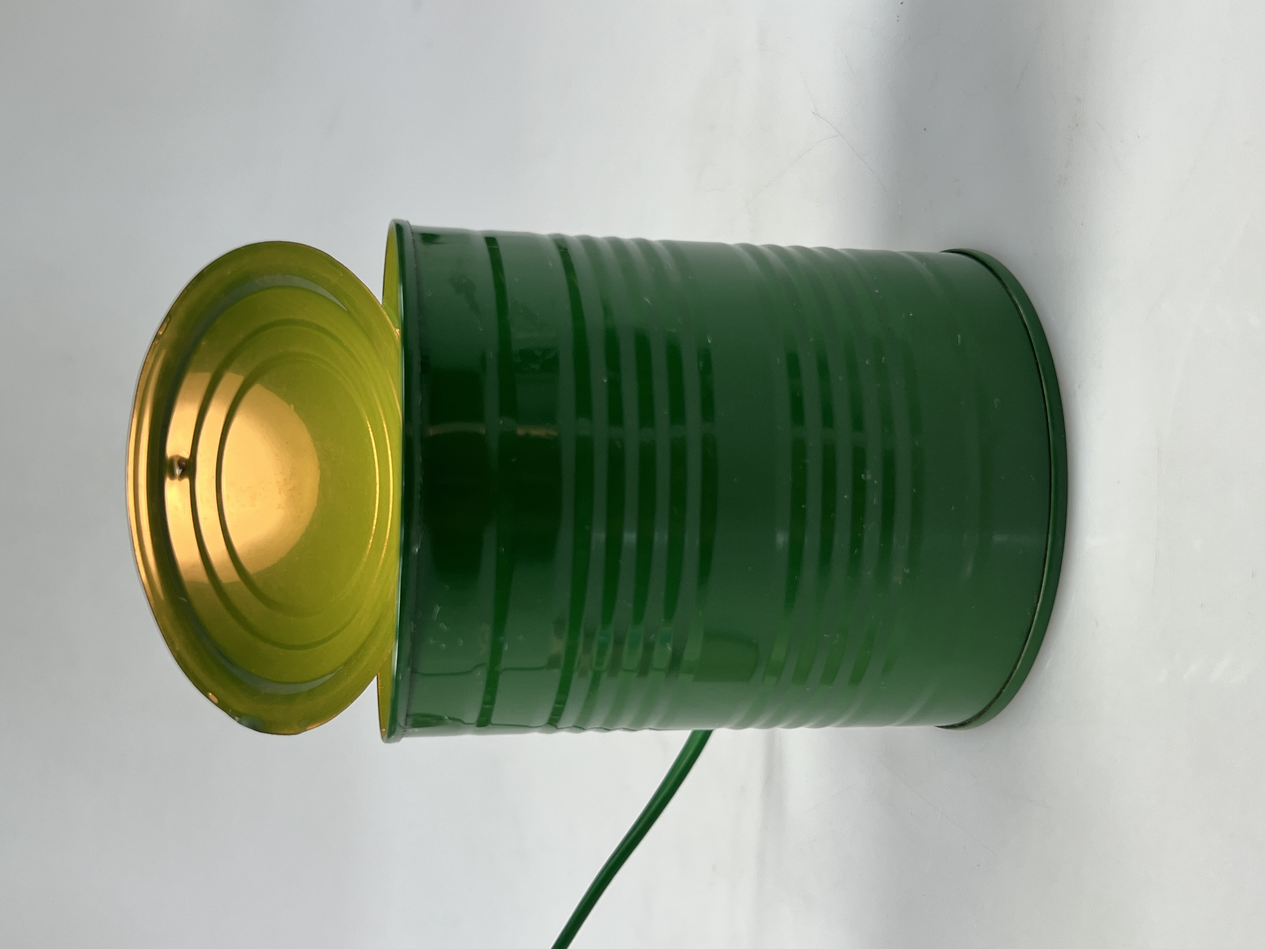 Vintage Groene Tin Can Lamp, Ad Van Berlo, Vrieland Design, 1980's image 2