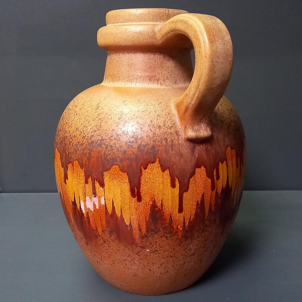 West Germany Vaas Ceramics Brown bij Reliving