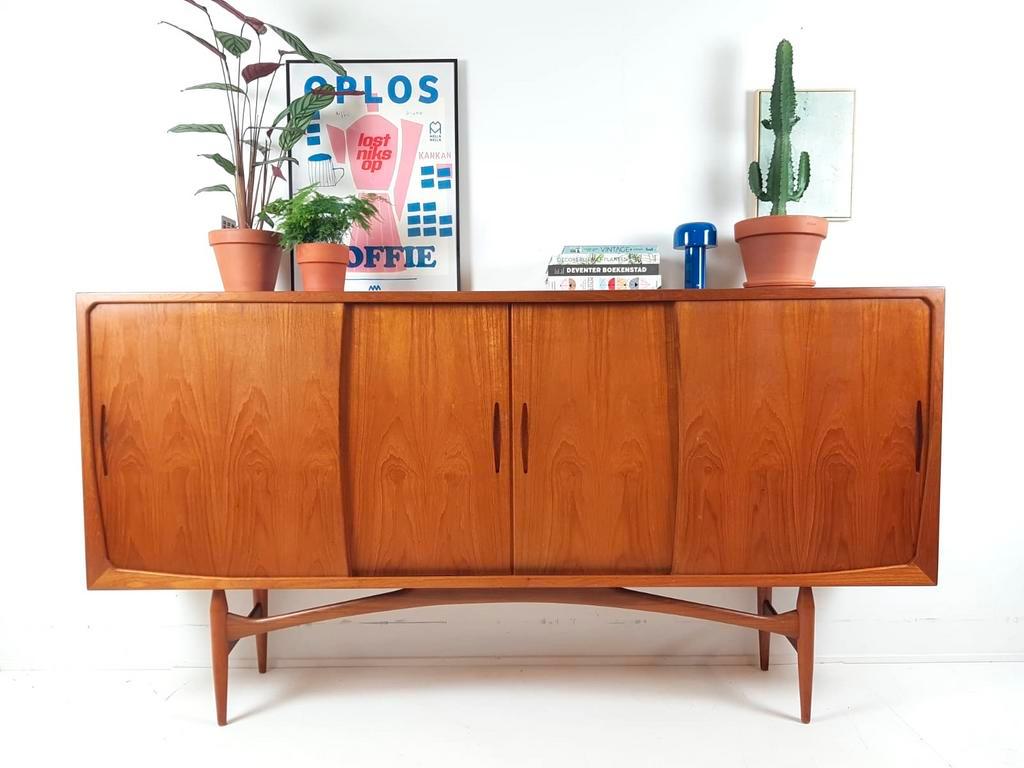 Deense Teak Houten Wandkast | Sideboard | Dressoir image 3