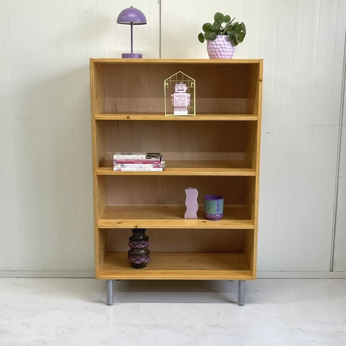 Vintage Schoolkast Boekenkast Vakkenkast image 3