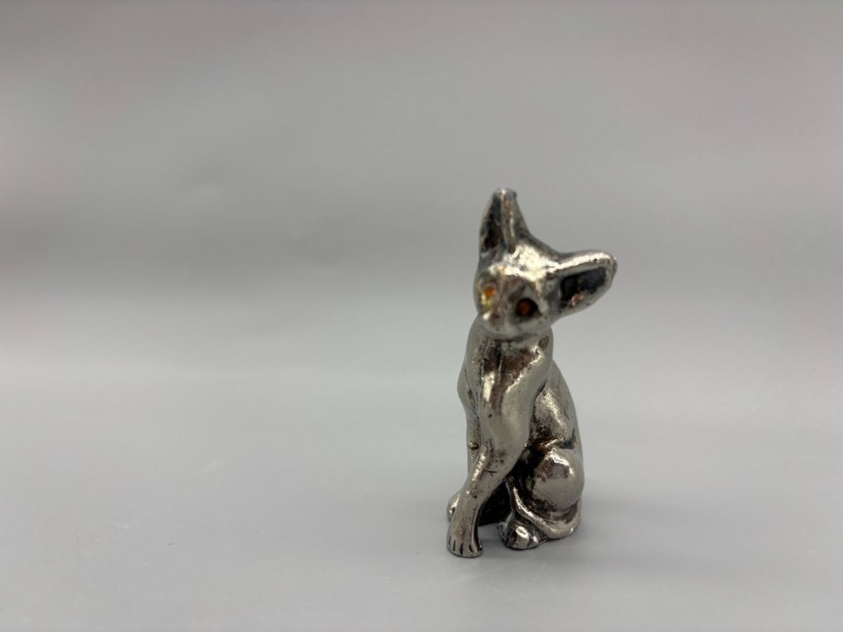 Zilveren Miniatuur Kat image 7