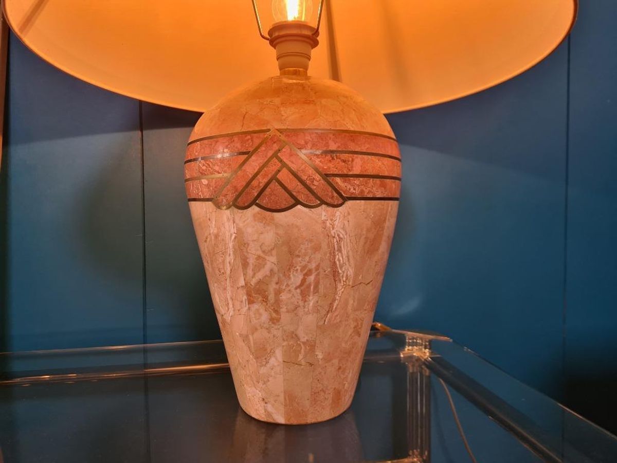 Roze Marmeren Mozaïek Lamp, 1980s image 2