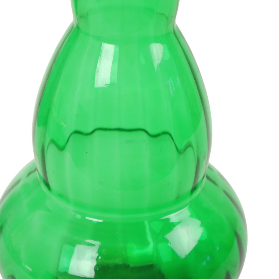 Enorme Groene Glazen Karaf Genie Bottle Empoli Italy 63cm image 15