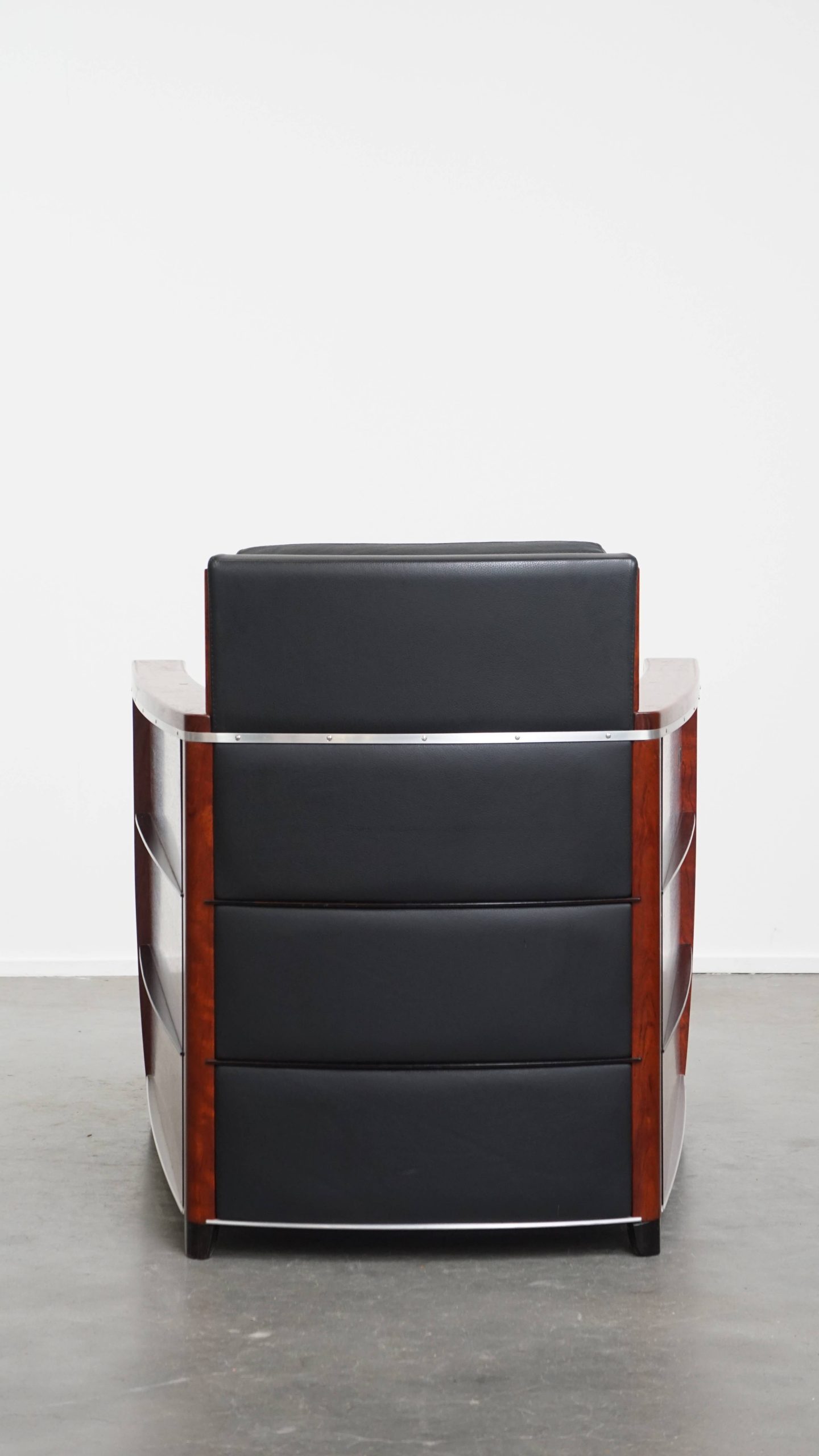 Luxe Art Deco Schuitema Design Fauteuil Model Frank Uit De Decoforma Serie Met Zwart Leer image 5