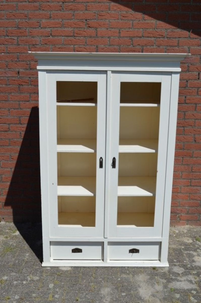 Oud Grenen Kledingkast Wit Geschilderd image 5