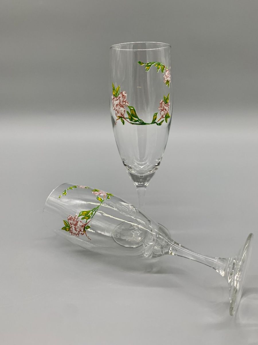 Set Vintage Champagnes Flutes Met Print image 4