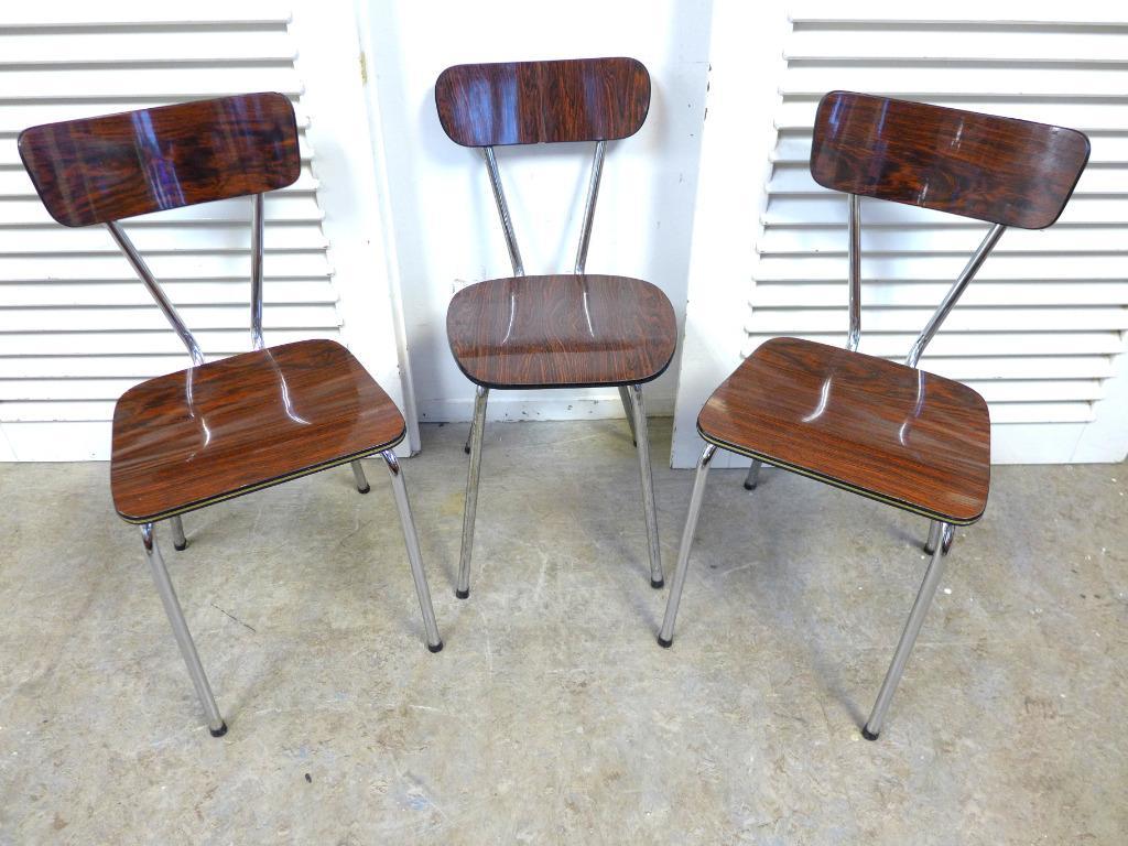 Mooi Set Van 4 Vintage Retro Formica Stoelen image 5