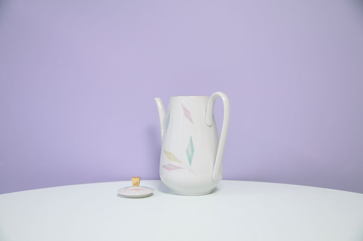 Witte Theepot Pastel Bloemen image 4
