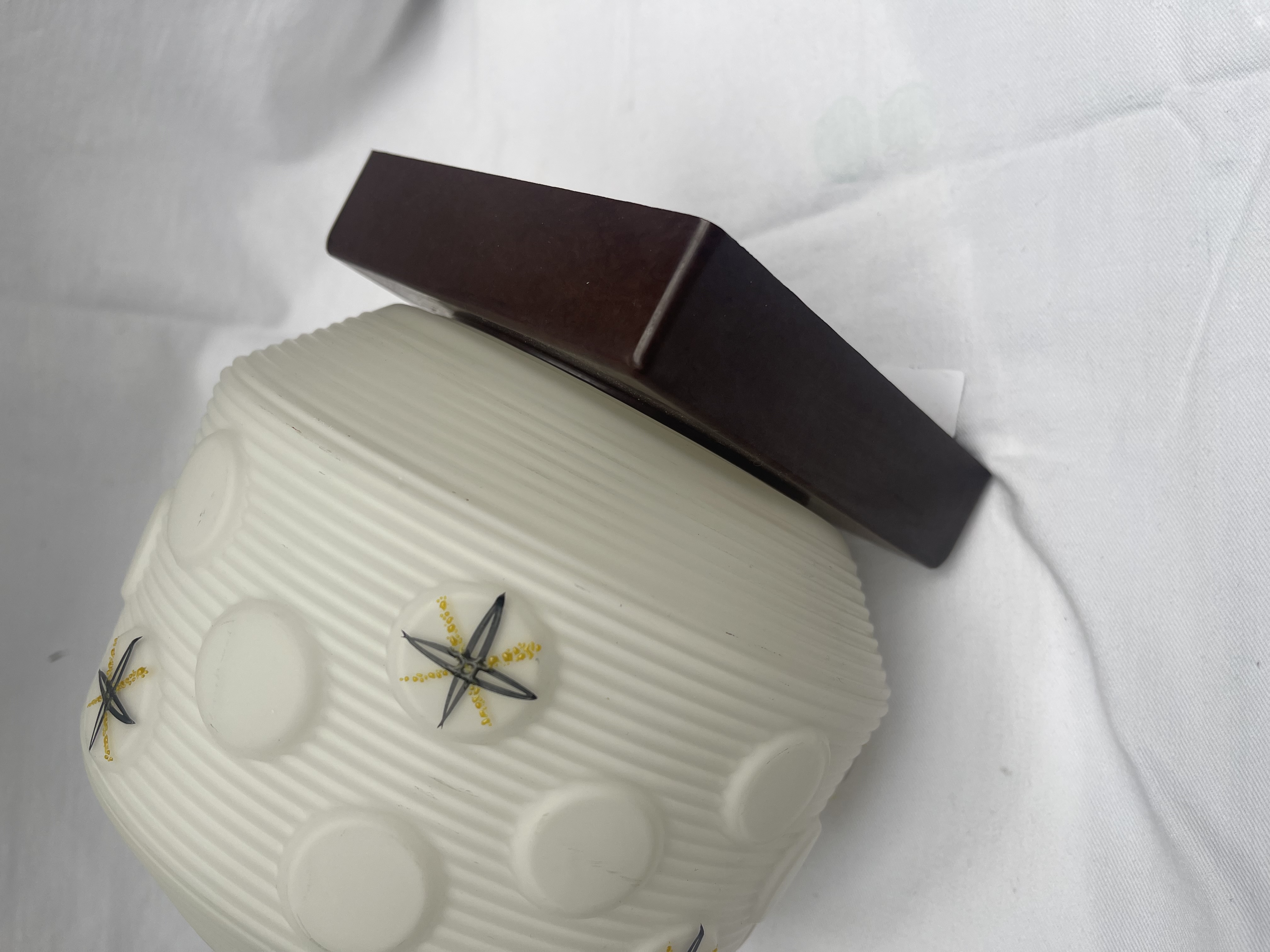 Vintage Plafonnière Opaal Glas image 4