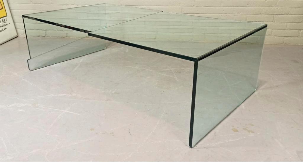 Vintage Design Glazen Salontafel, Postmodern image 6