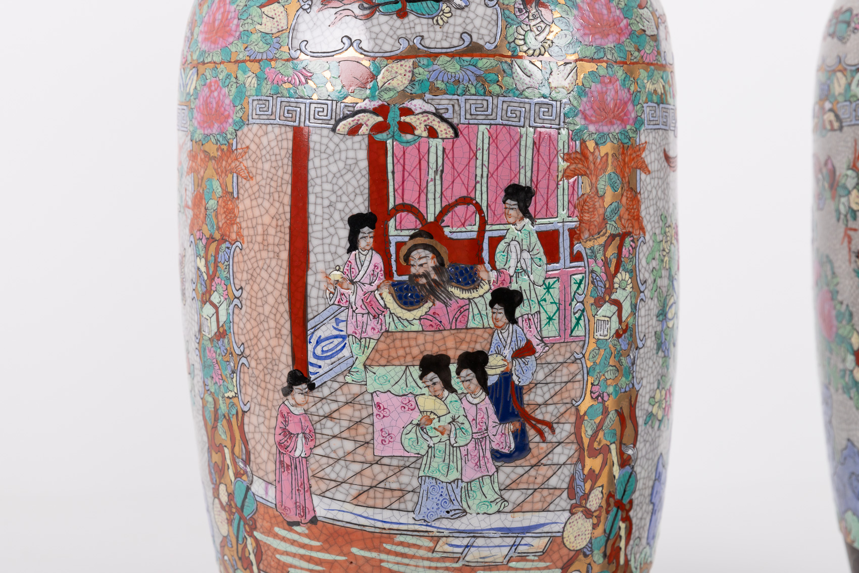 Pair Of Chinese Floor Vases From Late Qing Dynasty image 4