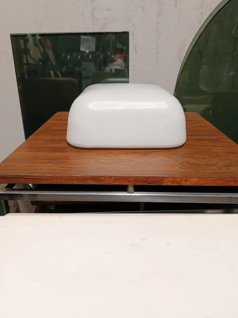 Vintage Plafonniere Glass White bij Reliving