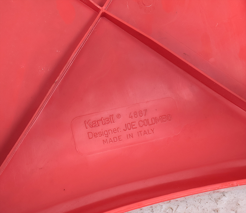 Joe Colombo Universal Stoelen Rood, 1960s image 15