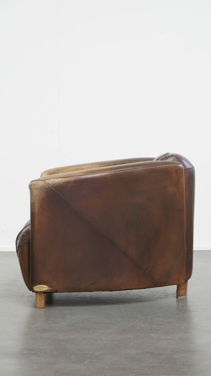 Unieke En Tijdloze, Exclusieve Rundleren Delta Chesterfield Aviator Fauteuil Met Een Mooie Kleure image 5