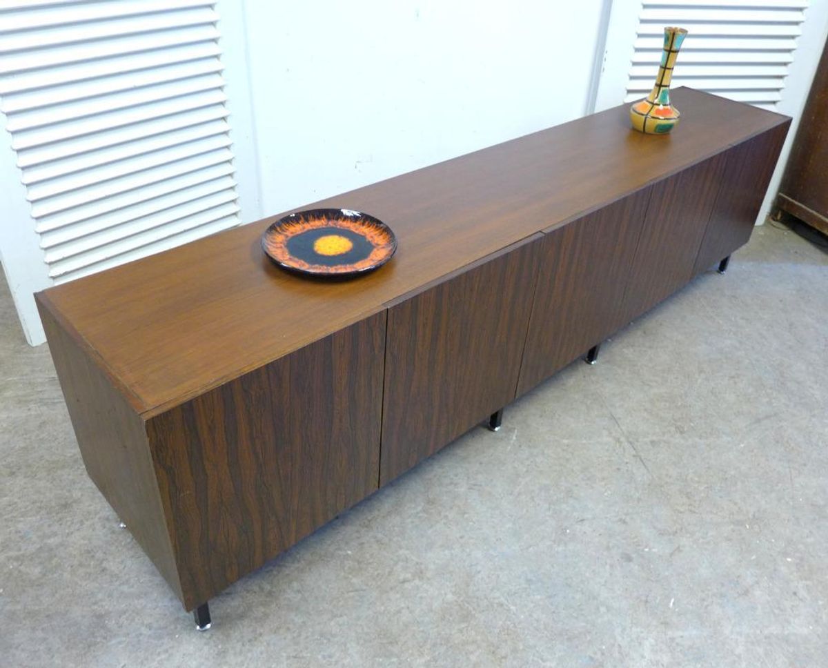 Prachtige Vintage Palissander Lowboard Dressoir 249 Cm image 5