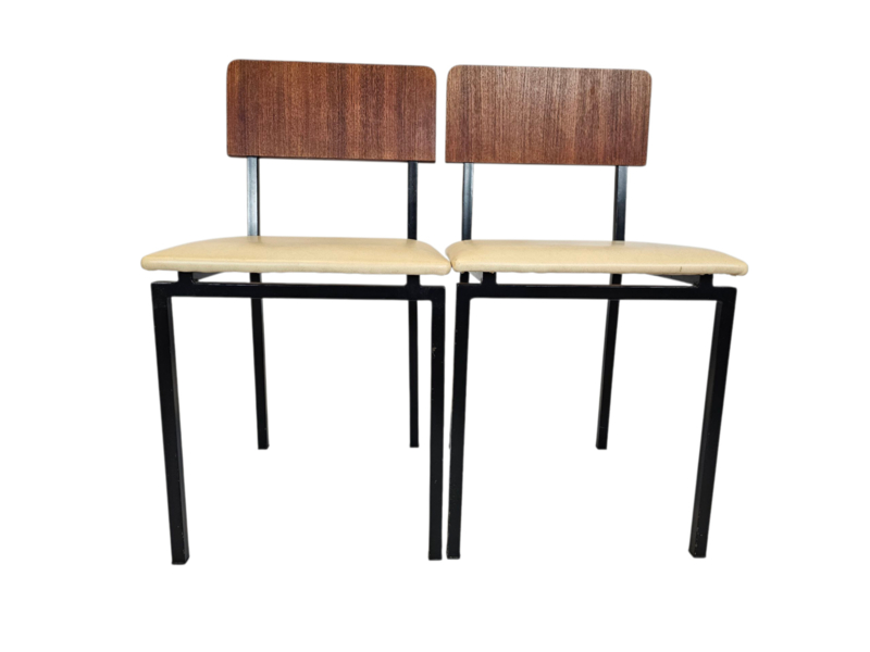 Vintage - Dutch Design - (2) Eetkamerstoelen - Martin Visser Stijl - 60's image 13